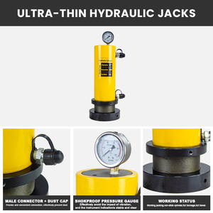 RR-50200 50 톤 200mm 스트로크 잠금 너트 유압 프레스 실린더 - Product Image 3