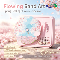 2026 MYCP2566 Nouvelle Enceinte de Bureau Sans Fil BT 5.3 avec Design Rétro Art du Sable Flottant, Son Stéréo 3D Synchronisé au Rythme et Autonomie de 5-10h