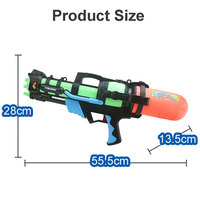 Pistolet à eau gonflable en plastique haute capacité jeu de piscine extérieure grand pistolet à eau avec conception poreuse