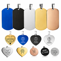 Fabricant Fournisseur Collier personnalisé pour chien en acier inoxydable, plaques d'identification pour animaux gravées, vierges pour sérigraphie et estampage