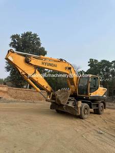 Excavatrice sur pneus Hyundai 210w-9 d'occasion avec moteur Cummins, 21 tonnes, garantie 1 an, haute qualité et prix bas, à vendre - Product Image 2