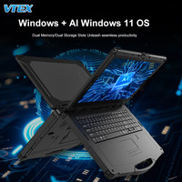 15.6 pouces grande batterie double Core I5 I7 Ultra 4G 5G Lte Ip65 ordinateur portable ordinateur portable Nfc Mil-Std-810G 810H ordinateur portable robuste