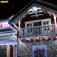 Guirlande de pentacle de Noël à LED IP65 Père Noël Lumières de glaçon pour les décorations de vacances en plein air