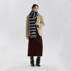 Sciarpa Invernale da Donna 17*170cm, <span class=keywords><strong>25</strong></span> Nuovi Modelli in Stile Coreano, Traspirante, Lunga, Bicolore a Righe, in Misto Lana, Calda e Atmosferica - Product Image 4