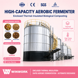 อุปกรณ์ถัง<span class=keywords><strong>หมัก</strong></span>แบบแนวตั้ง WINWORK เครื่องทำปุ๋ยหมัก เครื่องย่อยก๊าซชีวภาพ โรงงานผลิต<span class=keywords><strong>ปุ๋ย</strong></span>อินทรีย์ โซลูชั่นแบบครบวงจร - Product Image 1