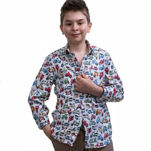สีสันรถจักรยานยนต์100% Cotton เสื้อเด็ก - Product Image 2