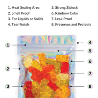 Pochette holographique en plastique à sceller Laserself de 14*20cm pour les étuis de téléphone de bijoux avec tailles perforées de 7.5*10cm 9*12cm 10.5*1512*20cm