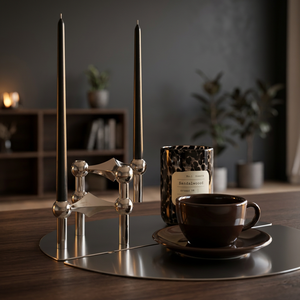 Juego de Portavelas Modernos de Metal Cromado, Candelabros Decorativos para Mesa, para Comedor, Decoración del Hogar y Eventos - Product Image 3
