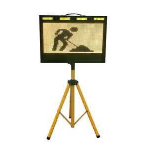 Portable variable message sign rechargeable led display board
