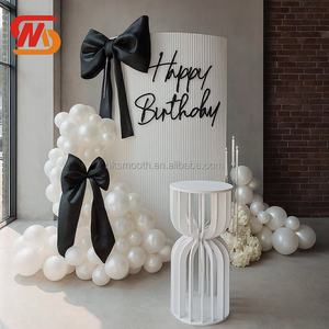 SMOOTH Modern <b>Backdrop</b> Mariage Arch <b>Backdrop</b> Ripple Pvc Background Event Curved <b>Backdrop</b> - Product Image 1