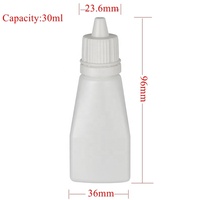 Vente en gros de flacons compte-gouttes en HDPE de 30 ml et 60 ml, flacon compte-gouttes vide à pointe pointue, flacon pour médicaments liquides, conteneur en plastique, logo personnalisé