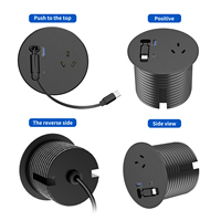 Multiprise rétractable avec prise AU, ports USB Type C, rallonge pour la maison, le bureau, station de charge rapide