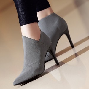 Nuevos botines <span class=keywords><strong>de</strong></span> tacón <span class=keywords><strong>de</strong></span> aguja color nude para <span class=keywords><strong>mujer</strong></span>, tallas grandes, comercio exterior, tacones altos 41, suministro anual. - Product Image 4