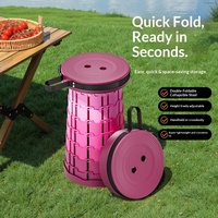 Mini chaise pliante multifonctionnelle télescopique portable robuste pour le camping, modèle Rainbow Mountain