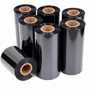 <span class=keywords><strong>ริบบิ้น</strong></span>พิมพ์บาร์โค้ดแบบถ่ายโอนความร้อนสีดำ ขนาด 110 มม. x 300 ม. และ 110 มม. x 450 ม. <span class=keywords><strong>ริบบิ้น</strong></span> TTR แบบ Wax Resin ใช้ได้กับเครื่องพิมพ์ OKI/Konica Minolta/HP - Product Image 2