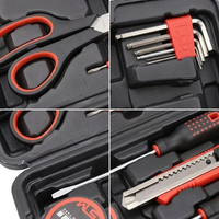 Ensemble d'outils à main durables de 12 pièces, kit d'outils multifonctionnel avec étui de transport pour projets de bricolage