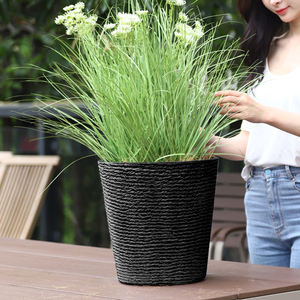 Pots de jardinière durables légers de vente directe d'usine grands pots de pépinière de semis de fleurs décoratifs ronds - Product Image 4
