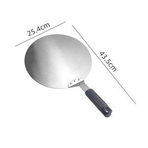Sollevatore per torta a paletta in acciaio inossidabile, pala per torta rotonda a paletta strumenti di cottura con manico per torte pizze per la cottura su pietra per Pizza - Product Image 6