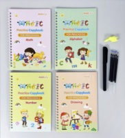 Cahier d'Exercices Magique à Rainures avec Stylo, Livres d'Apprentissage Éducatifs pour Enfants, Vente Chaude