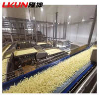 Ligne de production de frites à haute capacité pour les restaurants de restauration rapide, équipement de friture de pommes de terre commercial en acier inoxydable