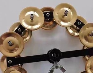 Venta al por mayor de accesorios musicales de alta calidad: Jingles de doble fila para platillos Hi-Hat, negros, montables, de latón - Product Image 4