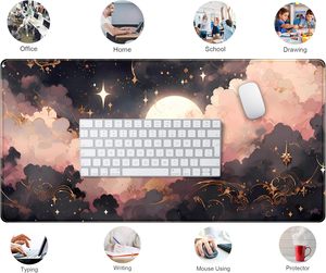 Özel Logo Pembe Siyah Oyun Masası Matı XXL Dikişli Kenarlar Özel Oyun <span class=keywords><strong>Mousepad</strong></span>'i Üreticisi XL Ofis Masası - Product Image 6