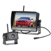 Moniteur DVR numérique sans fil 7 pouces Quad 4 canaux avec caméra de recul vision nocturne étanche pour camion, caravane, camping-car, bus, remorque BSD – Garantie 1 an