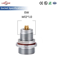 Connecteur femelle auto-bloquant IP68 étanche, plaqué or, fileté, MRG 2-32 broches, compatible sous-marin pour W
