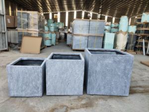Maceta Moderna de Diseño Cuadrado Grande para Exteriores, Fabricada en Fibra de Vidrio, Material Ecológico, <span class=keywords><strong>Cemento</strong></span> y Arcilla, Macetas para Plantas y Flores - Product Image 4