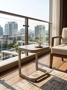 Modern weather-resistant Aluminum <b>outdoor</b> <b>side</b> <b>table</b> Hotel garden poolside villa <b>outdoor</b> dining <b>table</b> - Product Image 2