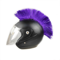 Helm-Dekoration Rosa Helm-Mohawk-Perücke Selbstklebender Mohawk für Motorrad Fahrrad Ski Snowboard