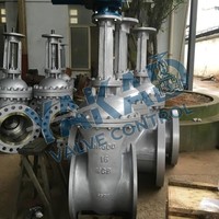 Válvula de Compuerta de Acero Inoxidable de Doble Disco Atornillada Eléctrica para Gas Natural con Vástago Ascendente de PTFE (OS&Y)