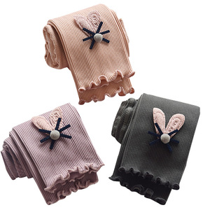 2025 primavera autunno <span class=keywords><strong>Leggings</strong></span> animali Casual per bambini nuovi pantaloni coreani Slim Fit a nove punti ricamati calzini da ragazza all'ingrosso - Product Image 5