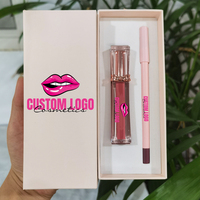 Lot de crayons à lèvres et gloss vegan haute pigmentation en gros, kit de maquillage pour les lèvres sous marque privée