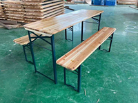 Ensemble de table à bière pliante de haute qualité 220/200/180 cm/Table à bière et bancs