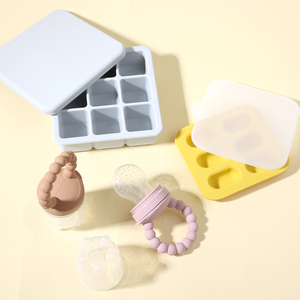 Nouvel ensemble d'alimentation pour nouveau-nés : plateau en silicone pour <span class=keywords><strong>lait</strong></span> <span class=keywords><strong>maternel</strong></span>, jus de fruits et purées de fruits, idéal pour la congélation des aliments pour bébés - Product Image 3