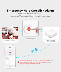 Botón de Pánico SOS Tuya ZigBee, Alarma Personal Inalámbrica de Emergencia para Sistema de Seguridad en el Hogar - Product Image 3