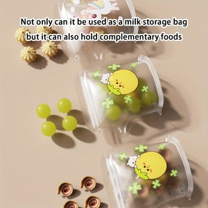 Sacs de conservation du lait maternel réutilisables personnalisés en HDPE de qualité alimentaire sans BPA, 120 ml, double fermeture éclair, avec logo (<span class=keywords><strong>Lansinoh</strong></span>) - Product Image 4