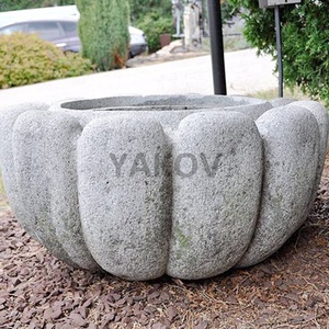 <strong>Japanese</strong> Zen Garden Wash <strong>Stone</strong> Water Basin Kiku Bachi - Product Image 5