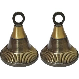 PARIJAT HANDICRAFT Lot 10 cloches en laiton de style vintage indien assorties cloche d'éléphant de vache décor pour ornement de jardin petit - Product Image 2