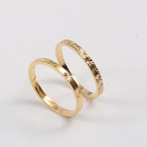 <b>Thin</b> Stackable Stainless Steel Star <b>Ring</b> Jewelry No Fade Gold Plated North Star <b>Rings</b> for Women - Product Image 2