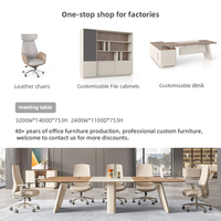 Tavolo da ufficio di lusso in legno e sedie di design Executive scrivania da ufficio Manager mobili da ufficio mobili commerciali scrivania