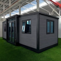 Maison modulaire haut de gamme extensible à double aile de 10 pieds sur 10 pieds, appartement de luxe pour étudiants et dortoir pour le personnel, idéale pour les commerces