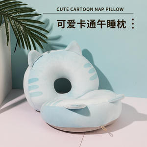 Almohada de siesta para bebé con diseño de dibujos animados, azul, rosa, verde, portátil, de nailon no tejido, para dormir boca abajo, para el aula, la oficina, la pausa del almuerzo - Product Image 5