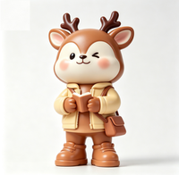 Figurine d'art de cerf personnalisée en PVC et ABS, statue de dessin animé, fabrication OEM en Chine, figurine personnalisée pour la vente en gros de produits de marque