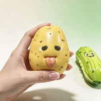 Jouet Squishy Pomme de Terre Concombre en PU à Remontée Lente, Anti-Stress et Décompression, pour Adultes Unisexe, Fabriqué à Zhejiang, Chine