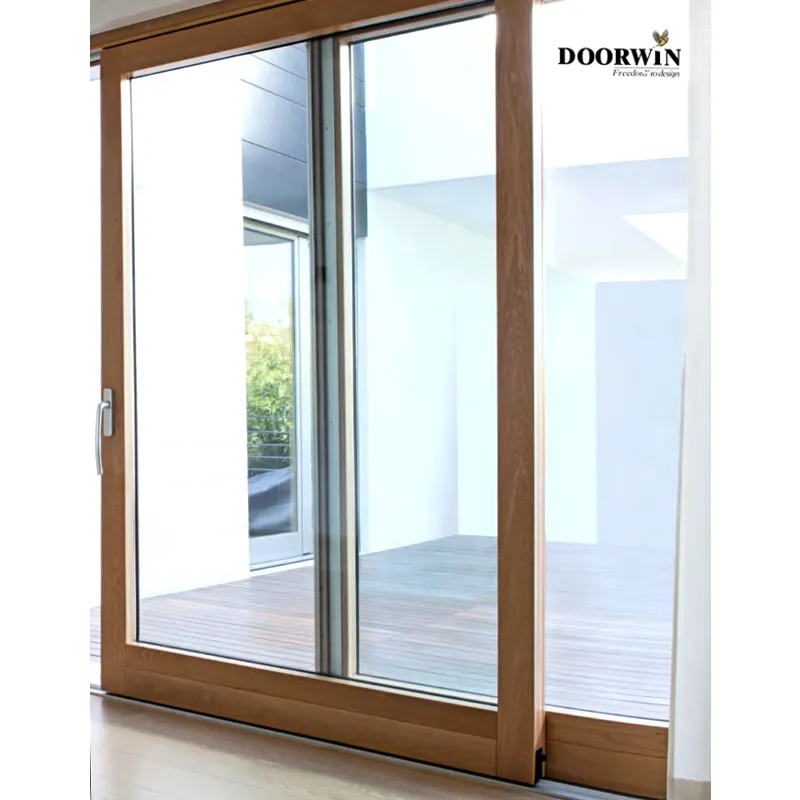 Doorwin Doors Manufacture Atlanta schnitzt doppelt verglaste Glass chiebe türen aus Holz, Holz und Stahl