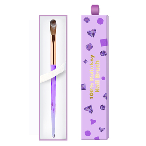 Brosse à ongles professionnelle en acrylique, manche en acrylique violet 100% Pure Kolinsky brosse à cheveux Kolinsky Original Par Uas 10 12 14 <span class=keywords><strong>16</strong></span> - Product Image 1