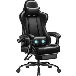 Prix d'usine Chaise de jeu pour ordinateur PC Chaise de jeu de course de massage Silla Gamer en cuir PU avec repose-pieds - Product Image 4