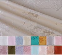 Tela Satén Jacquard Floral Teñida con Hilo, Blanca Mate, 50d, 100% Poliéster, Elástica, de Secado Rápido, Peso Medio, para Prendas y Bodas